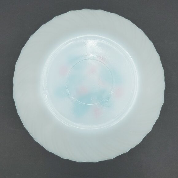 Termocrisa Holly Berry White Milk Glass Christmas Dessert Appetizer Plates - Picture 4 of 4